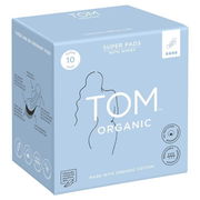 TOM Organic Ultra Thin Super Pads with Wings X 10