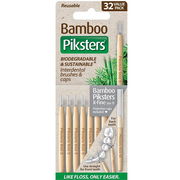 Piksters Bamboo Interdental Brush (Size 0 - Grey) X 32