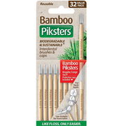 Piksters Bamboo Interdental Brush (Size 4 - Red) X 32