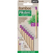 Piksters Bamboo Right Angle Interdental Brush (Size 1 - Purple) X 24 Aged Smart