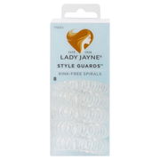 Lady Jayne Style Guards Kink-Free Hair Elastic Spirals (Clear) X 8