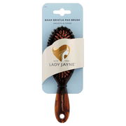 Lady Jayne Boar Bristle Pad Brush Purse-Sized Aged Smart