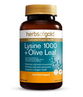 Herbs of Gold Lysine 1000 + Olive Leaf Tab X 100