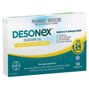 Desonex 24 Hour Non Drowsy Hayfever & Allergy Relief Antihistamine Tab X 10