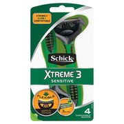 Schick Xtreme3 Sensitive Disposable Razors X 4