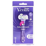 Gillette Venus Deluxe Smooth Swirl Women's Razor Handle with 2 Blade Refills