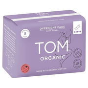 TOM Organic Overnight Pads with Wings X 8
