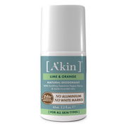 A'kin Natural Deodorant Roll-On - Lime & Orange 65ml