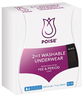 Poise Underwear 2-in-1 Washable Period & Incontinence - Black (Size 12-14)
