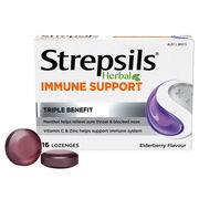 Strepsils Lozenges Herbal Immune Support Elderberry  X 16 Aged Smart