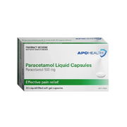 ApoHealth Paracetamol 500mg Liquid Cap X 30 (Limit 1 per order)