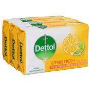 Dettol Citrus Fresh Bar Soap 100g X 3