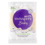 Swisspers Baby Organic Cotton Balls - Large X 60