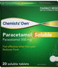 Chemists' Own Paracetamol Soluble 500mg Tab X 50
