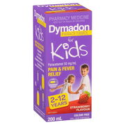 Dymadon Paracetamol For Kids 2-12 Years Strawberry Flavour 200ml