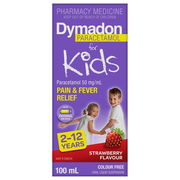 Dymadon Paracetamol For Kids 2-12 Years Strawberry Flavour 100ml