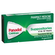 Panadol Children Paracetamol 250mg Suppositories X 10