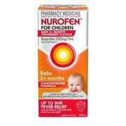 Nurofen for Children Baby 3+ Months Ibuprofen (Strawberry Flavour) 50ml