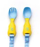 Bibado Attachable Weaning Cutlery Spoon & Fork Set (Ducklings Pool Party)