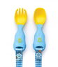 Bibado Attachable Weaning Cutlery Spoon & Fork Set (Speedy Dinos)