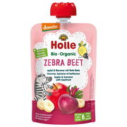 Holle Organic Pouch Zebra Beet - Apple & Banana with Beetroot 100g Aged Smart