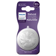 Avent Natural Response Teat Flow 4 (3 Months+) X 2 Aged Smart