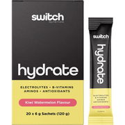 Switch Nutrition Hydrate Electrolytes Kiwi Watermelon Sachets 6g X 20 Aged Smart