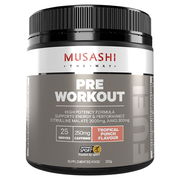 Musashi Pre Workout Tropical Punch 225g Aged Smart