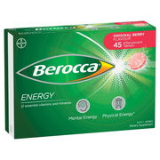Berocca Energy with 12 Essential Vitamins & Minerals Effervescent Tab (Original Berry) X 45
