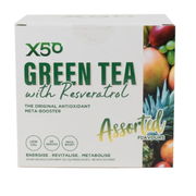 X50 Green Tea + Resveratrol Antioxidant Energy Drink Sachets (Assorted Flavours) 3g X 60