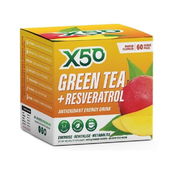 X50 Green Tea + Resveratrol Antioxidant Energy Drink Sachets (Mango) 3g X 60