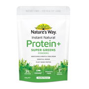 Nature's Way Instant Natural Protein + Super Greens Powders 350g Aged Smart