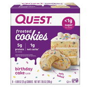 Quest Frosted Cookies - Birthday Cake Flavour 200g (25g X 8) (Expiry 24.10.2025)