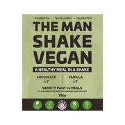 The Man Shake Vegan Meal Replacement Shake Sachets (Variety Pack) 56g X 14 Aged Smart