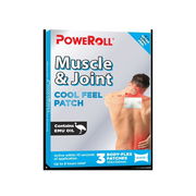 Glimlife Poweroll Muscle & Joint Patch Cool (10.5cm x 15cm) X 3