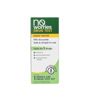 No Worries Saliva Test Kit for 3 Street Drugs X 1