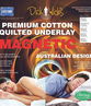 Dick Wicks Premium Cotton Quilted Magnetic Naked Underlay King