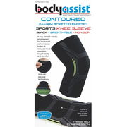 BodyAssist Contoured Sports Knee Sleeve Black (XXL)