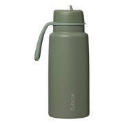 B.Box Insulated Flip Top Bottle 1L - Olive Aged Smart