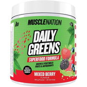Muscle Nation Daily Greens Mixed Berry 180g Aged Smart