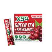 X50 Green Tea + Resveratrol Antioxidant Energy Drink Sachets (Cranberry) 3g X 60