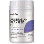 Melrose Organic Flaxseed Oil 500mg Vegan Cap X 240