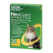 NexGard Spectra Spot On for Large Cats (2.5 - 7.5kg) 0.9ml X 3 - Yellow