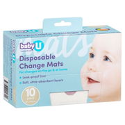 babyU Disposable Change Mats X 10 Aged Smart