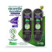 Nicorette QuickMist SmartTrack Mouth Spray - Freshmint 13.2ml (150 Sprays) X 2