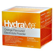 Hydralyte Electrolyte Powder Sachets (Orange Flavour) X 10 Aged Smart