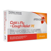 ApoHealth Cold & Flu + Cough Relief PE Cap X 24 Aged Smart