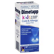 Dimetapp Kids Cold & Allergy Colour Free 200ml Aged Smart