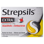 Strepsils Lozenges Honey & Lemon Extra X 16