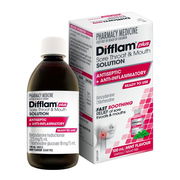Difflam Plus Sore Throat Gargle & Mouth Solution Antiseptic + Anti-Inflammatory 100ml